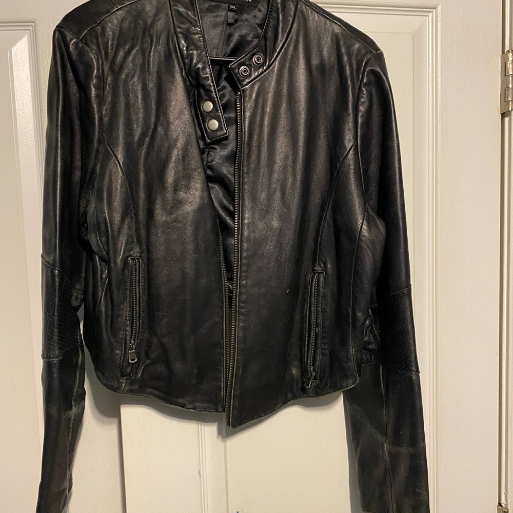 Women's Black Leather Jacket